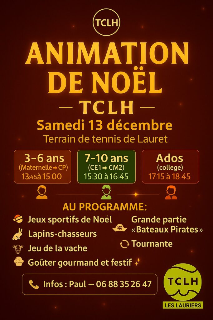 Fête de Noël Tennis TC Hortus
